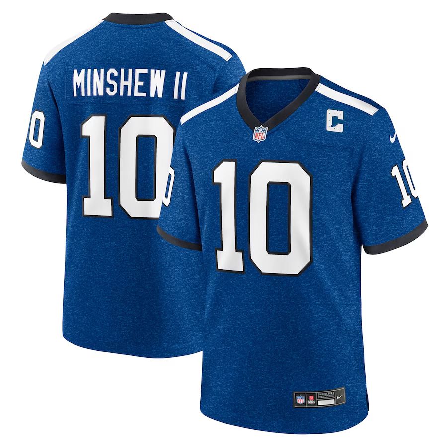 Men Indianapolis Colts #10 Gardner Minshew Nike Royal Indiana Nights Alternate Game NFL Jersey->houston texans->NFL Jersey